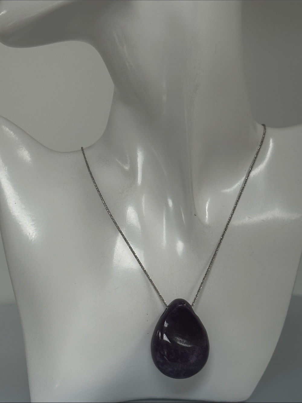 Elegant 925 sterling silver Jade Gemstone Necklace